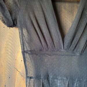 Sheer black overlay dress. So sweet! ❤️